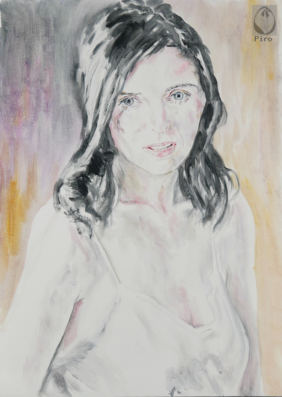 oil on paper - olio su carta di Piro